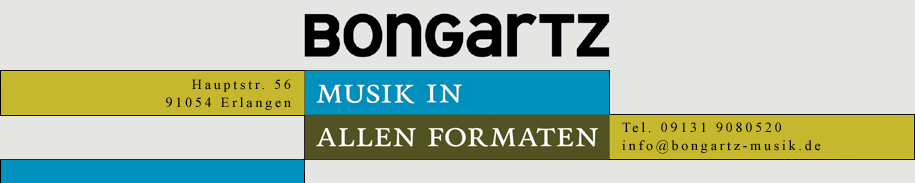 Bongartz – Musik in allen Formaten